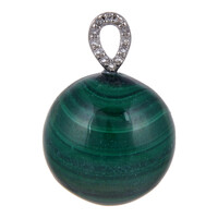 Ciondolo in argento con Malachite