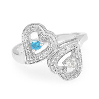 Anello in argento con Apatite Blu Neon