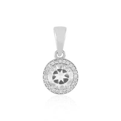 Ciondolo in argento con Topazio Bianco