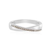Anello in argento con Diamante Champagne I2