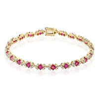 Bracciale in oro con Rubino Mozambico AAA (CIRARI)