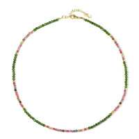 Collana in argento con Diopside Russo