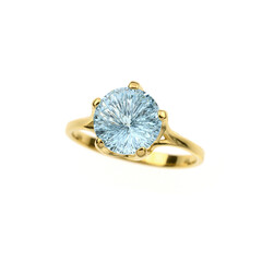 Anello in oro con Topazio Blu