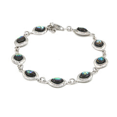 Bracciale in argento con Conchiglia Abalone (Art of Nature)