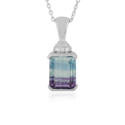 Collana in argento con Fluorite Bicolore