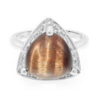 Anello in argento con Occhio di Tigre Rosso