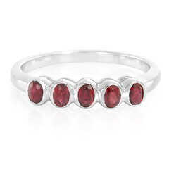 Anello in argento con Rubino Malawi