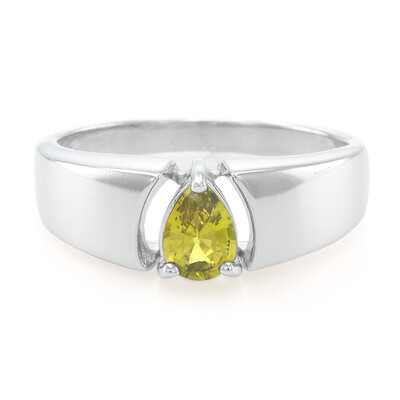 Anello da uomo in argento con Crisoberillo Brasiliano