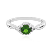 Anello in argento con Diopside Russo