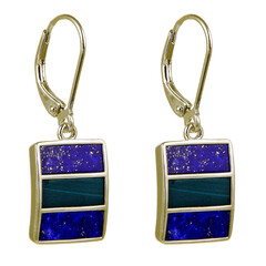 Orecchini in argento con Malachite
