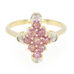 Anello in oro con Zaffiro Padparadscha (non riscaldato) (AMAYANI)