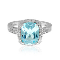 Anello in argento con Topazio Blu Cielo