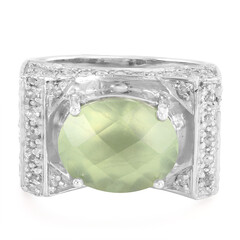 Anello in argento con Prehnite
