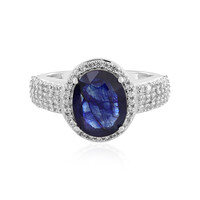 Anello in argento con Zaffiro Blu del Madagascar