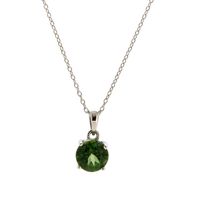 Collana in argento con Topazio Kiwi