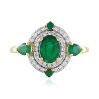 Anello in oro con Smeraldo Zambia
