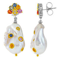 Orecchini in argento con Perla di Acqua Dolce (Dallas Prince Designs)