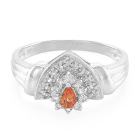 Anello in argento con Zaffiro Arancione