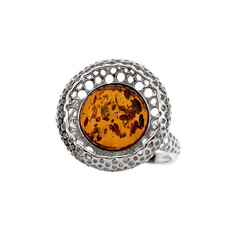 Anello in argento con Ambra Baltica