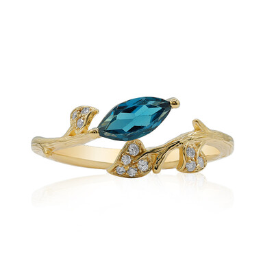 Anello in oro con Topazio Blu Londra (Smithsonian)