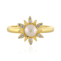 Anello in argento con Perla d'Acqua Dolce Bianca