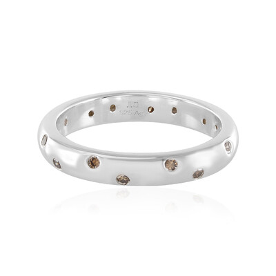 Anello in argento con Diamante Champagne I2