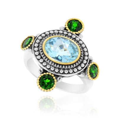 Anello in argento con Topazio Blu Cielo