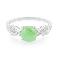 Anello in argento con Crisoprasio Imperiale