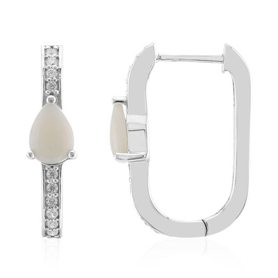 Orecchini in argento con Opale Bianco