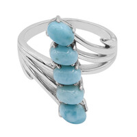 Anello in argento con Larimar