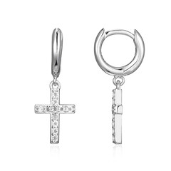Orecchini in argento con Topazio Bianco