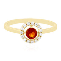 Anello in oro con Cianite Arancione della Tanzania