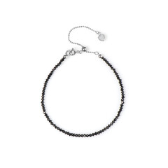 Bracciale in argento con Diamante Nero (Adela Silber)