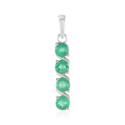 Ciondolo in argento con Smeraldo Russo