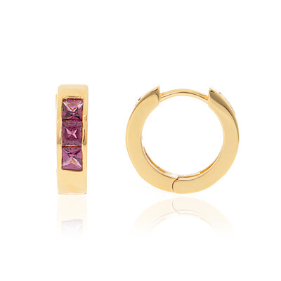 Orecchini in argento con Rodolite Lampone