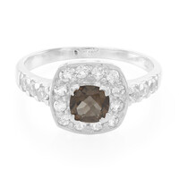 Anello in argento con Quarzo Fumè