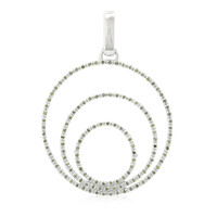 Ciondolo placcato in platino con Diamante Fancy