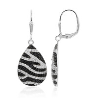 Orecchini in argento con Spinello Nero