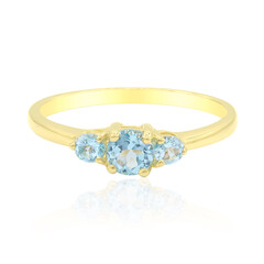 Anello in argento con Topazio Blu Svizzero