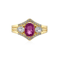 Anello in argento con Fluorite Rosa del Messico