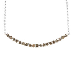 Collana in argento con Diamante Cioccolato I2