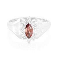 Anello in argento con Granato Mozambico