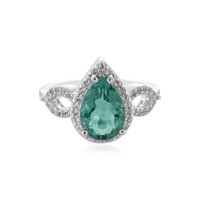 Anello in argento con Fluorite Petrolio del Belgio