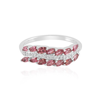 Anello in argento con Tormalina Rosa Brasiliana