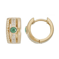 Orecchini in argento con Smeraldo Zambia