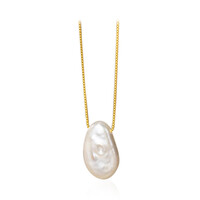Collana in argento con Perla d'Acqua Dolce Bianca (Joias do Paraíso)