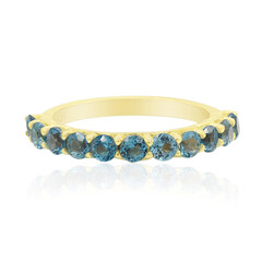 Anello in argento con Topazio Blu Londra