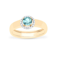 Anello in oro con Acquamarina AAA