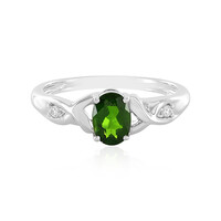 Anello in argento con Diopside Russo