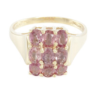 Anello in oro con Zaffiro Padparadscha (non riscaldato) (AMAYANI)
